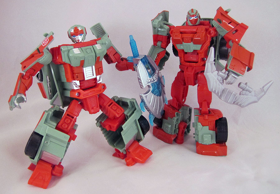 Hot combo * bộ 2 robot cao 14cm lắp ráp thành 2 mẫu siêu xe khác nhau - transformers combiner wars