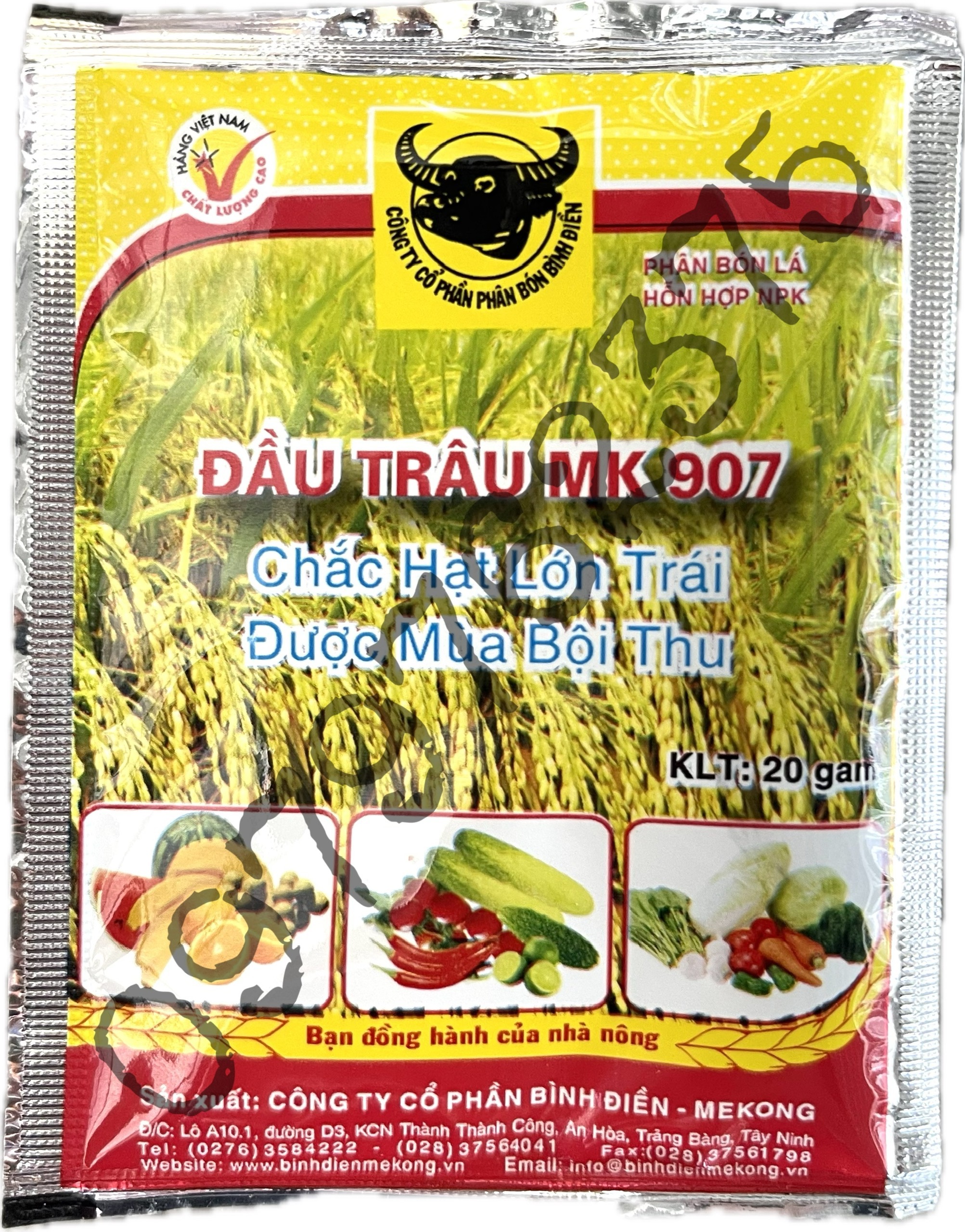 Phân Bón Lá NPK - Đầu Trâu MK 907 - Chắc Hạt Lớn Trái - Kích Cây Ra Hoa - Hạn Chế Rụng Trái -Gói 20g