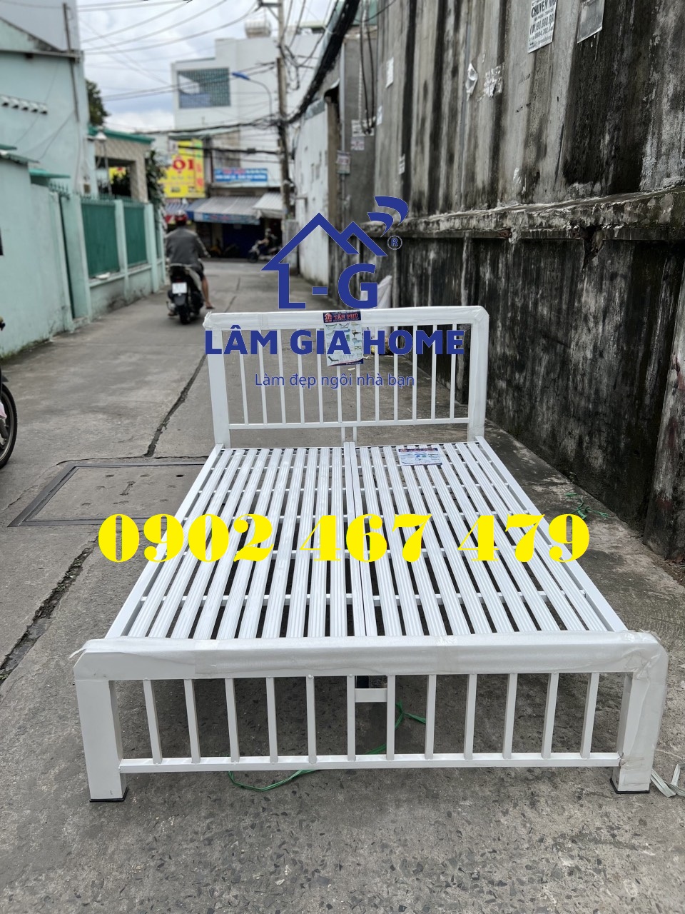 GIƯỜNG SẮT KHUNG TRẮNG KHÔNG NỆM MẪU SALE DUY NHẤT HÔM NAY