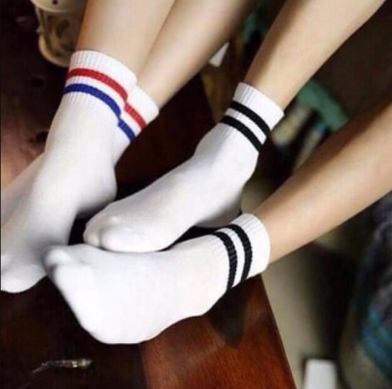 Combo - 3 đôi tất đủ màu sọc kẻ ngang kiểu Hàn