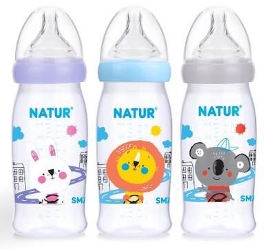 Bình sữa thông minh cổ rộng Nature PP Thailand 5 oz 270ml với núm nhiều
