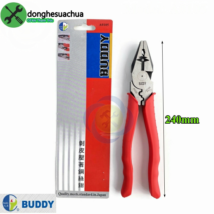 Kềm điện buddy a0105 cắt tuốt bấm cos
