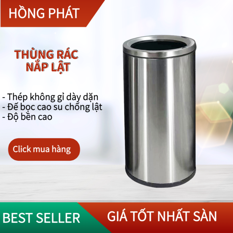 Thùng rác inox nắp lật 20l , 47l ,50l, 70l/ hpb-20a /30a/ vhp-ys- b-20/indoor trasbin/ 室内垃圾桶