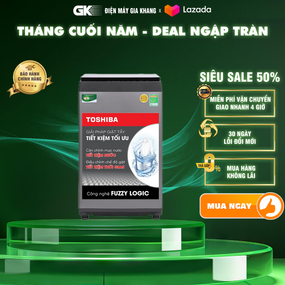 Máy giặt Toshiba 8Kg AW-K905DV(SG) - GIAO TOÀN QUỐC - FREESHIP HCM