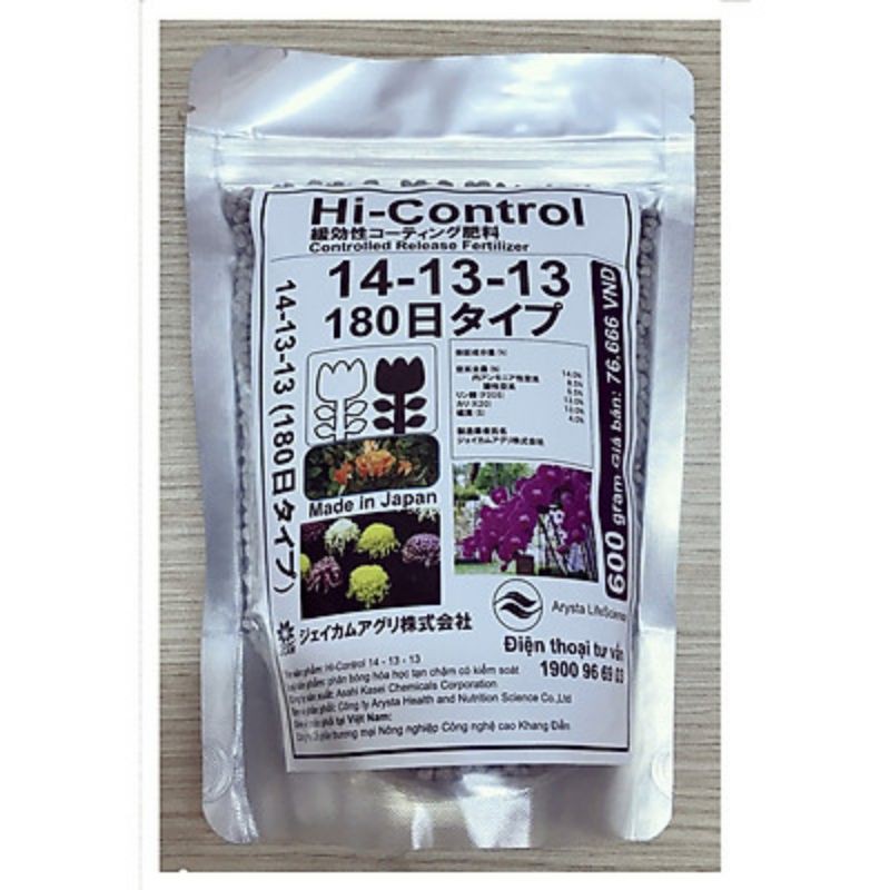 Phân chì tan chậm nhật bản hi-control 14-13-13 gói 600gr_phân trì nhật