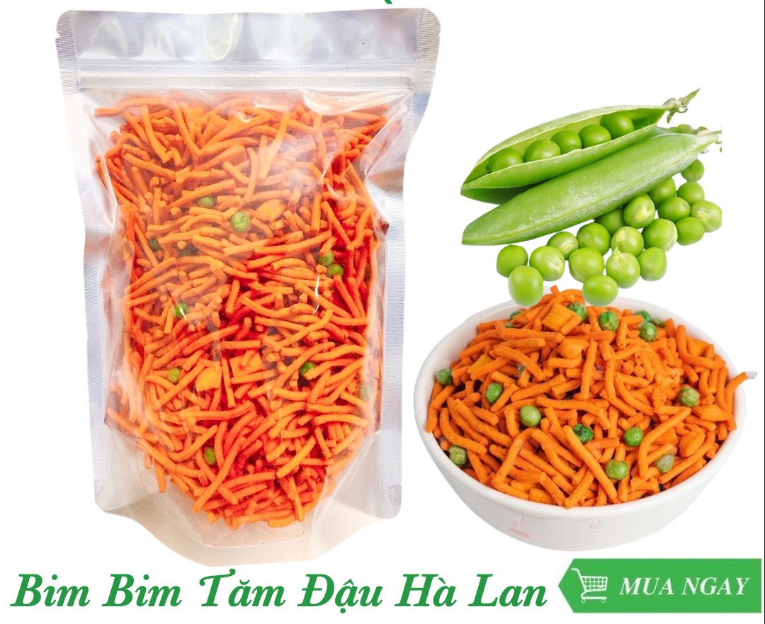 500g bim bim tăm cay đậu hà lan thơm ngon