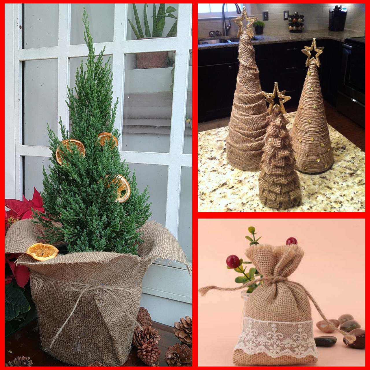 Vải Bố bọc chậu cây thông Noel, làm phông chụp ảnh vintage, trang trí đồ handmade