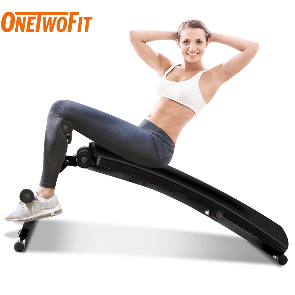 OneTwoFit Ghế Tập Bụng Đa Chức Năng Giúp Giảm Cân Đẹp Dáng Dẻo Dai, Ghế cong tập cơ bụng xuki máy tập cơ bụng đa năng tại nhà giúp tạo cơ giảm mỡ hiệu quả OT085
