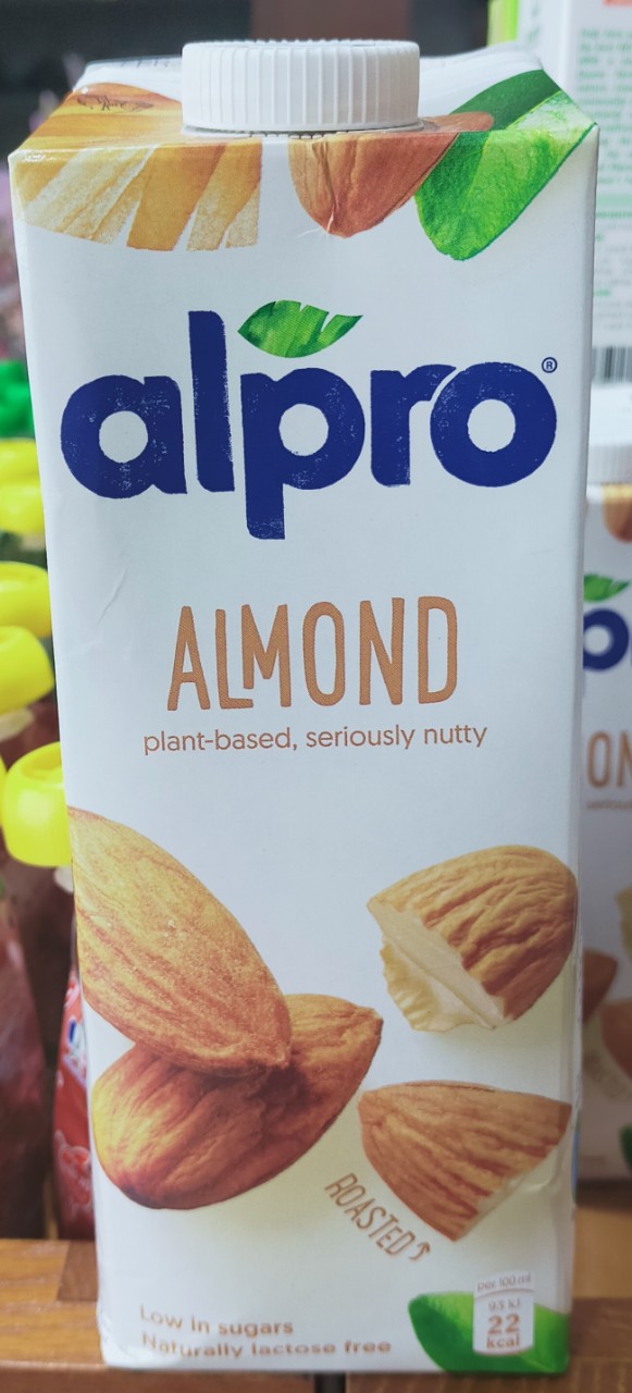 Sữa Alpro hạnh nhân nguyên chất ít đường 1 lít, ST004,