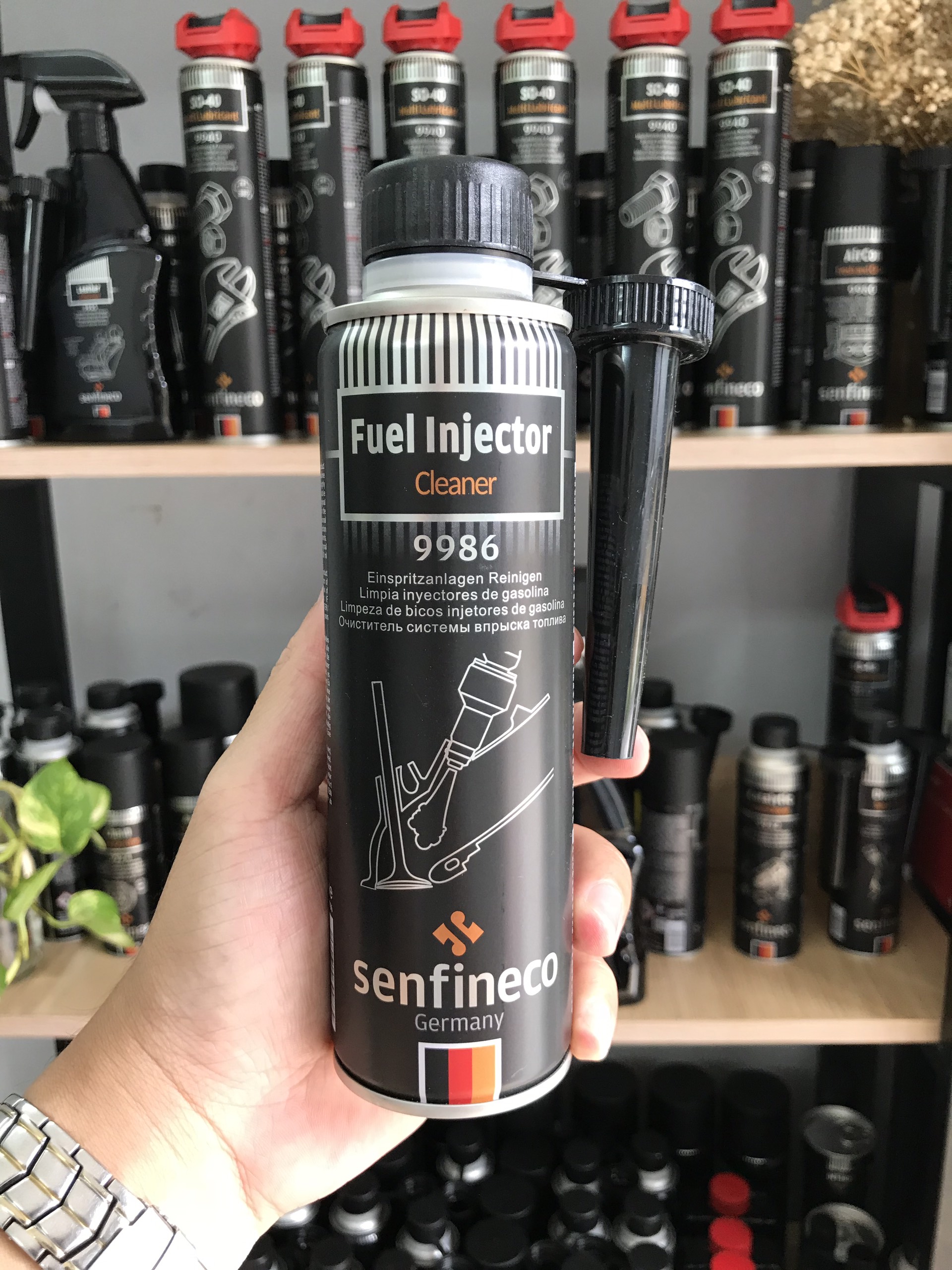 [HCM]phụ gia vệ sinh hệ thống phun xăngkim phun senfineco 9986 germany