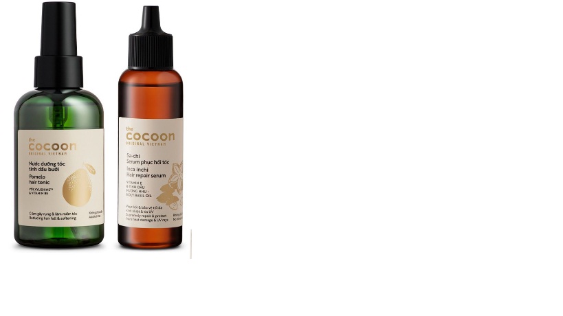 Combo Nước dưỡng tóc tinh dầu bưởi Cocoon 140ml + Sa-chi Serum phục hồi tóc Cocoon 70ml