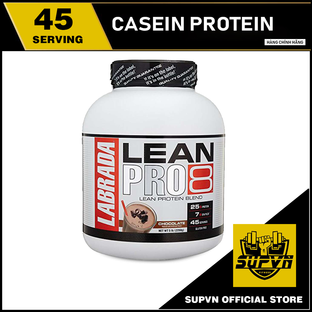 Lean Pro 8 Labrada 5lbs - Sữa nuôi dưỡng cơ trải dài với Protein Casein Lean Pro8