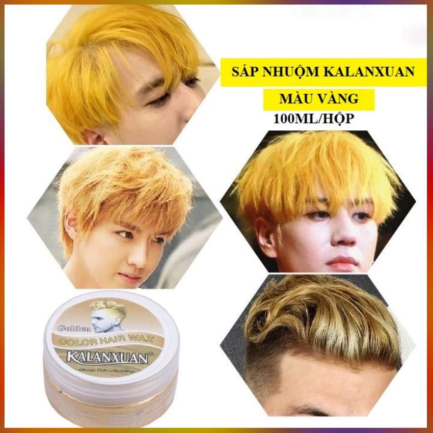 [Bán Buôn] Sáp Nhuộm Đổi Màu Tóc Vàng Tạm Thời KALANXUAN 100ml/Hộp