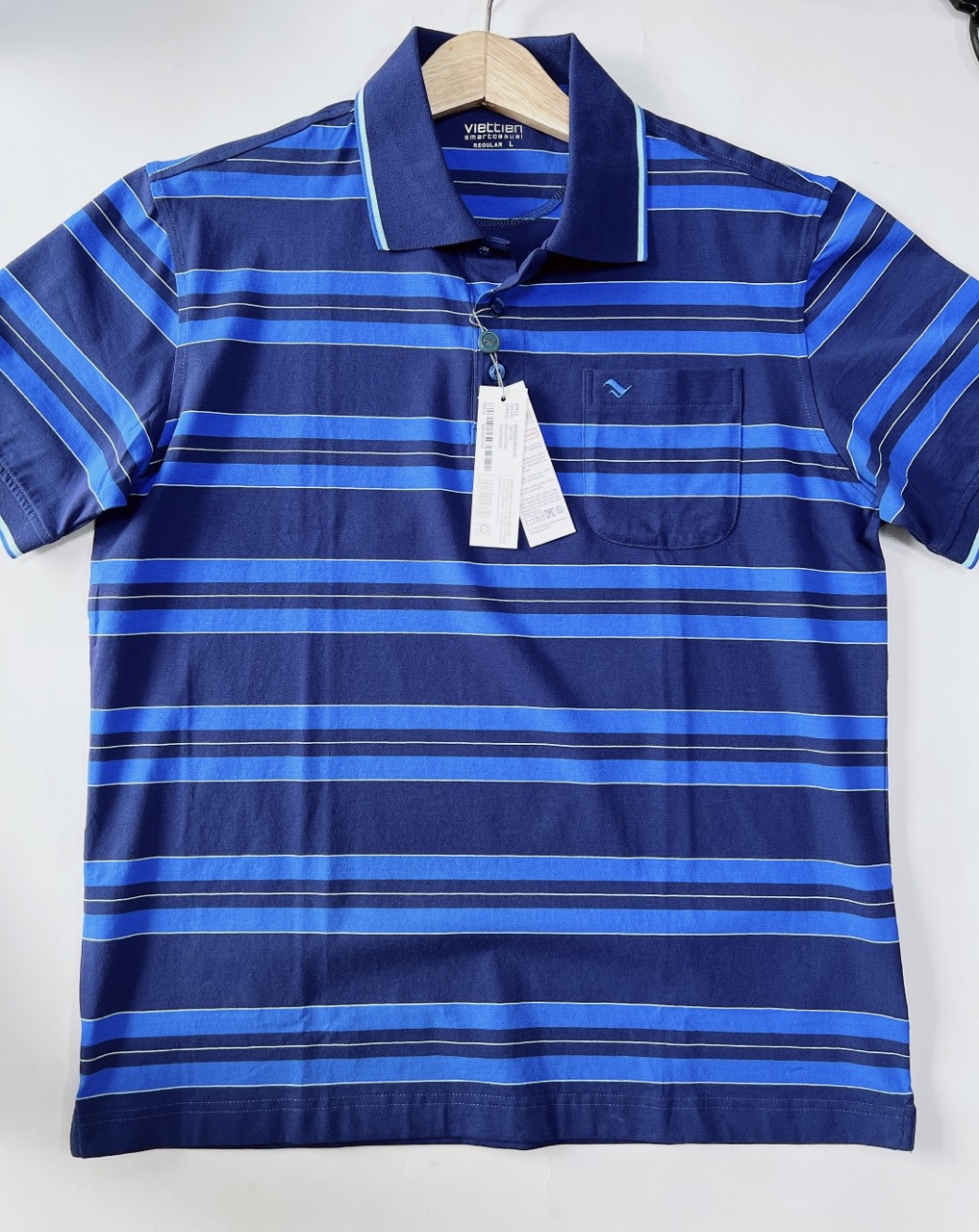 Áo thun cotton việt tiến mịn, mát mã 6r3242 giá 650k