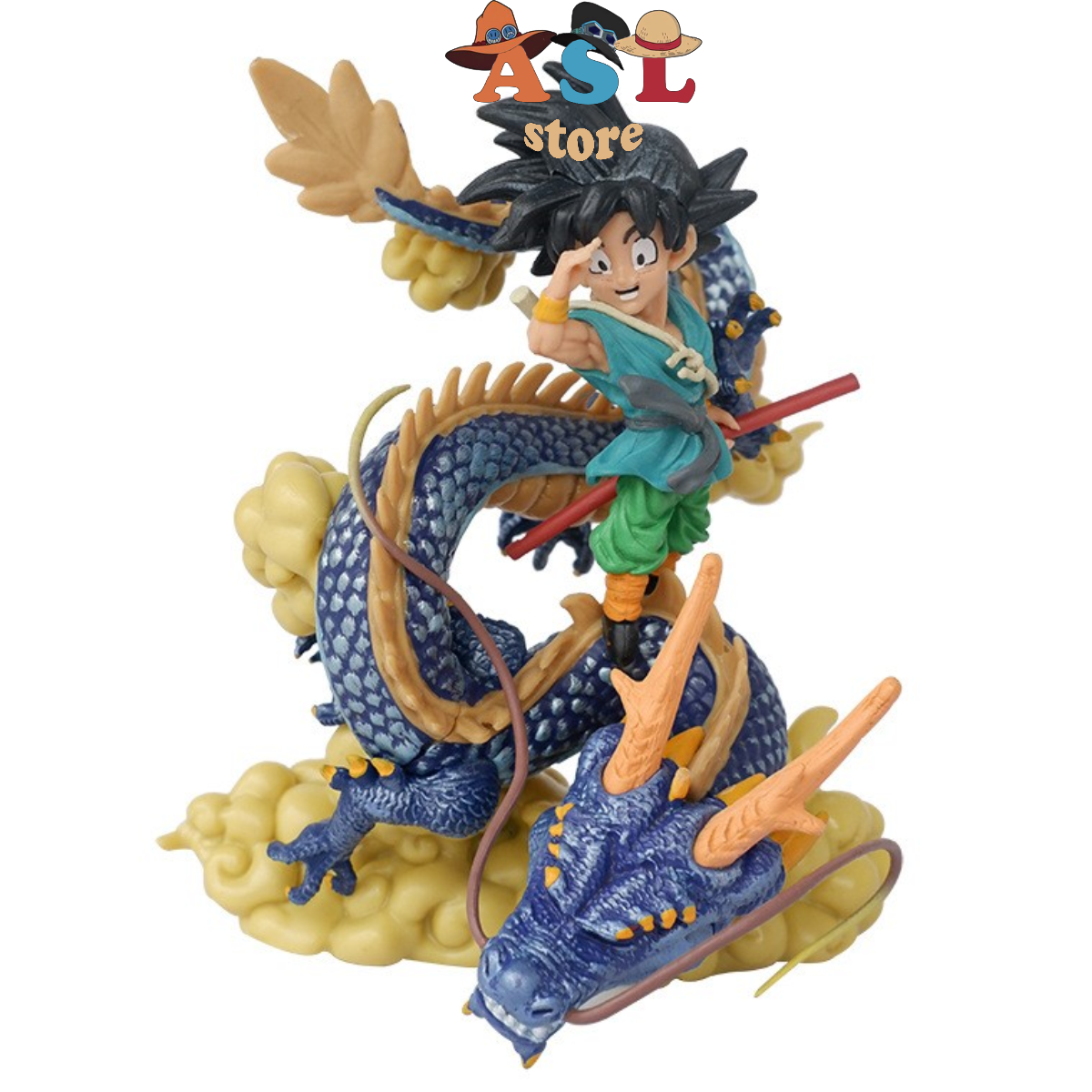 Mô hình Dragon Ball Z Songoku & Shenron 21cm chibi, bảy viên ngọc rồng - Shop mô hình anime giá sỉ
