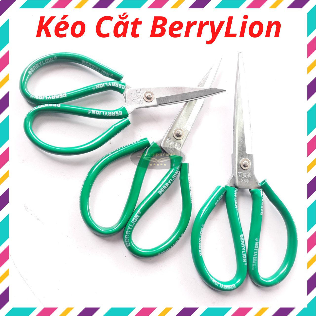 Kéo cắt đa năng, kéo cắt vải, cắt da thuộc siêu bén berrylion, lưỡi cắt sắc bén- chất liệu thép không rỉ - nhiều cỡ