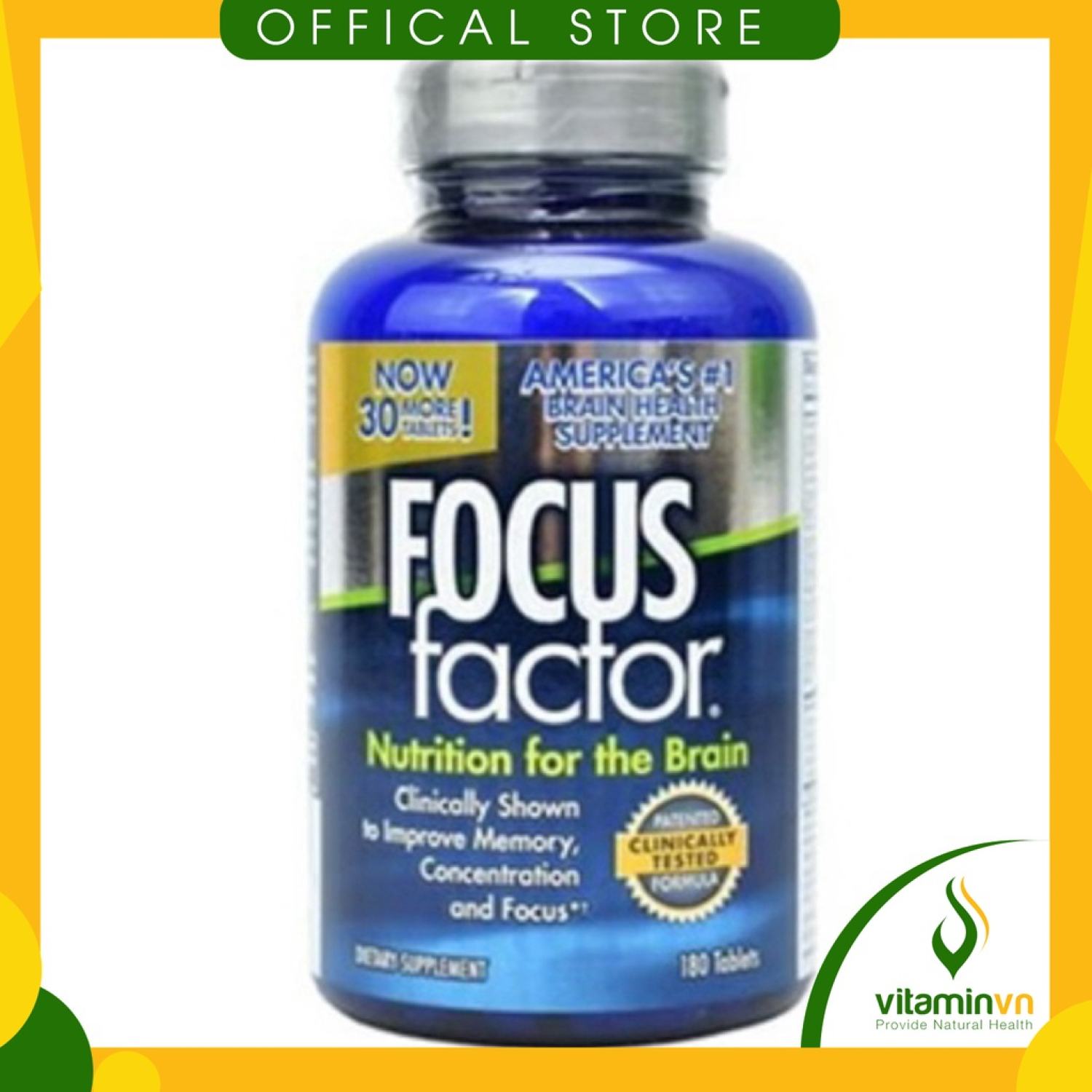 💎 viên uống bổ não focus factor – tăng cường trí nhớ - 180 viên ⚡