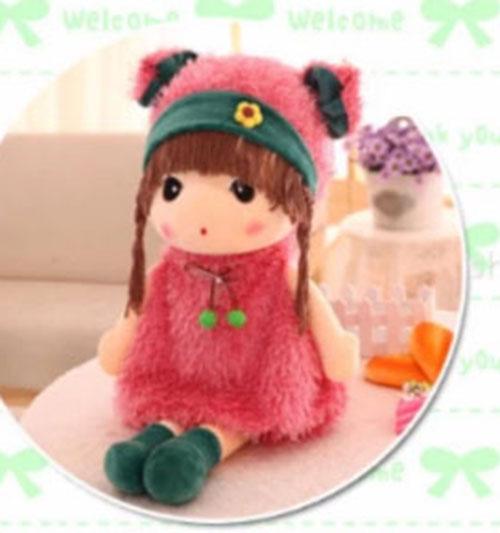 BÚP BÊ DỄ THƯƠNG NHỒI BÔNG MAPHIA MÀU TRẮNG ( 60cm )