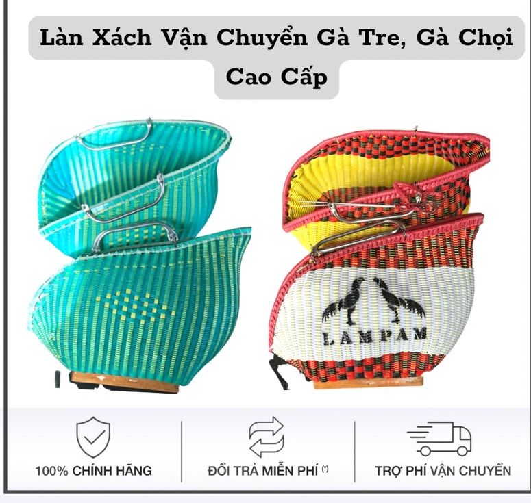 Giỏ xách gà chọi nhiều mẫu tặng bịt mỏ