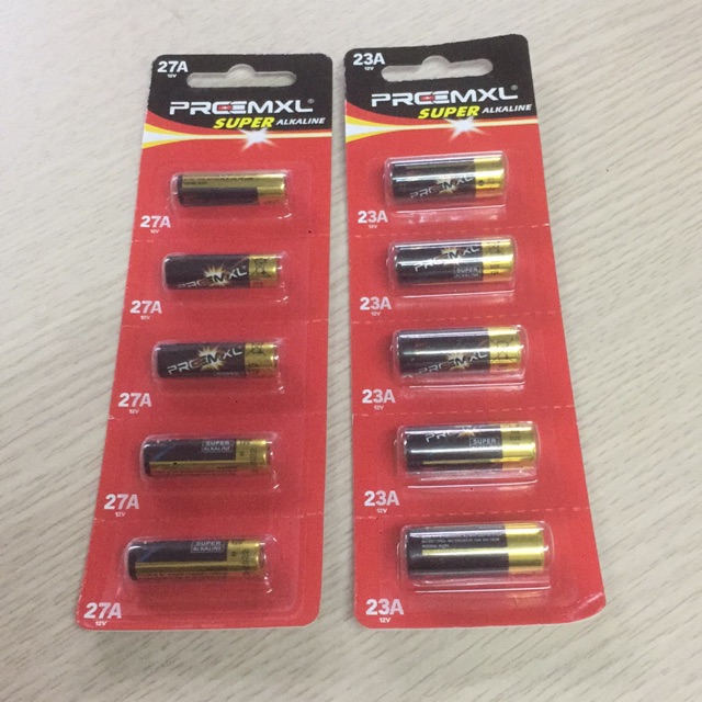 Vỉ pin 12v 23a/27a super alkaline xịn-pin premxl chính hãng