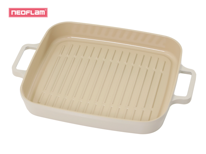 Chảo nướng gốm chống dính đế từ Fika 28cm Neoflam Hàn Quốc