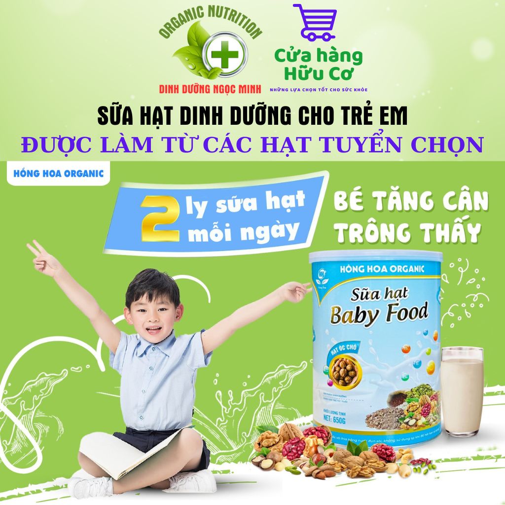 Sữa hạt baby food dành cho bé biếng ăn, chậm tăng cân, suy dinh dưỡng, tiêu hóa kém.