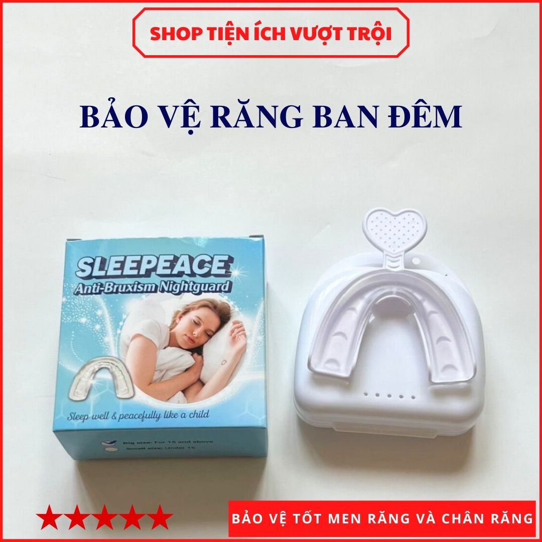 Miếng ngậm 1 hàm Sleepeace chuyên dụng chống nghiến răng M7, bảo vệ răng ban đêm, 2 cỡ người lớn, trẻ em-Shop Tiện Ích Vượt Trội