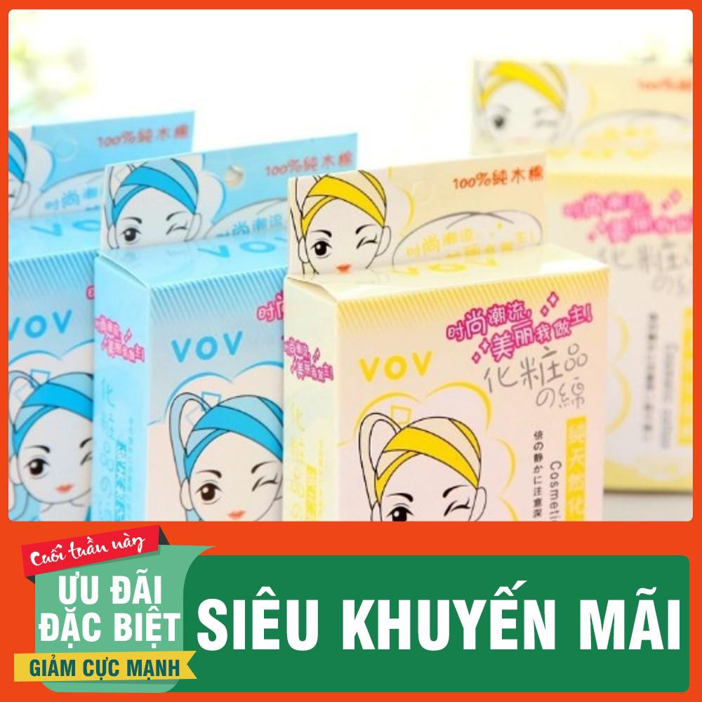 Bông tẩy trang 100 miếng - tẩy trang vov hàn quốc - bông thấm tone-bông tẩy trang mỏng