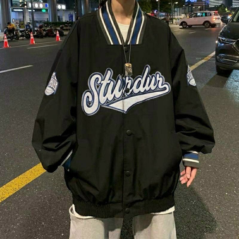 Áo khoác dù bomber nút bấm chữ sturdus thời trang giá rẻ siêu hot tp016