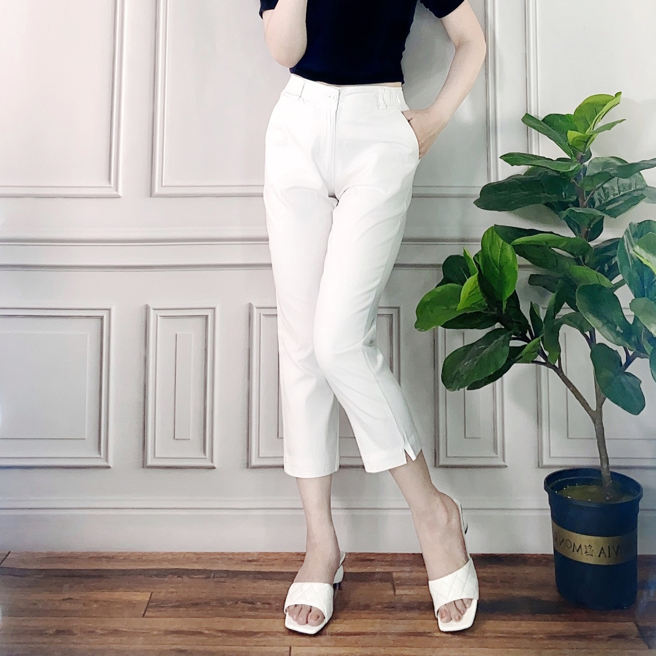 QUẦN LỬNG BAGGY 9 TẤC KAKI NỮ ĐẸP GIÁ TỐT