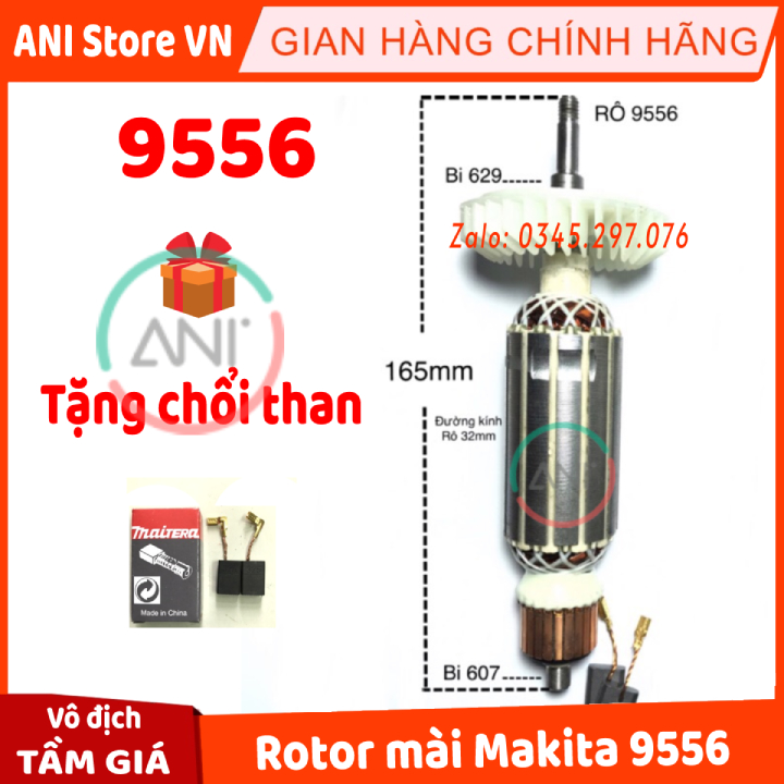 Roto máy mài makita 9556 9557 9558 zin theo máy - rotor máy mài 9556 chính hãng