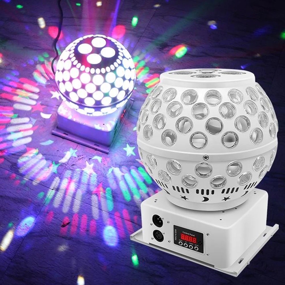 Đèn lồng led + laser - đèn sân khấu - đèn xoay 360 độ 7 màu