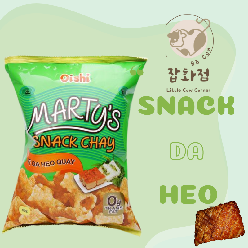 COMBO 10 Bánh Snack Bim Bim Chay Vị Da Heo Quay Oishi 32g