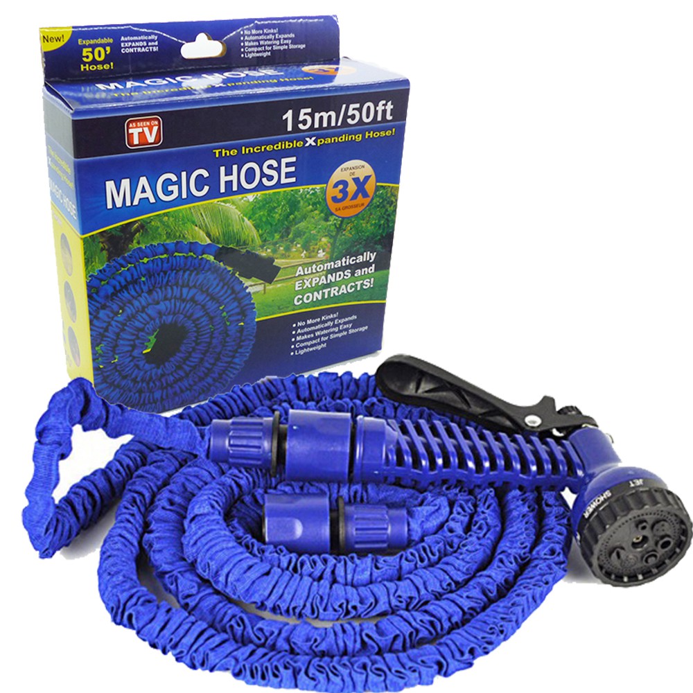 Vòi Tưới Cây, Vòi Xịt Tưới Nước Thông Minh. Magic Hose 15M Cao Cấp, Vòi xịt áp lực cao, Vòi 7 chế độ .Cam kết BH 1 đổi 1 trong 12 tháng.