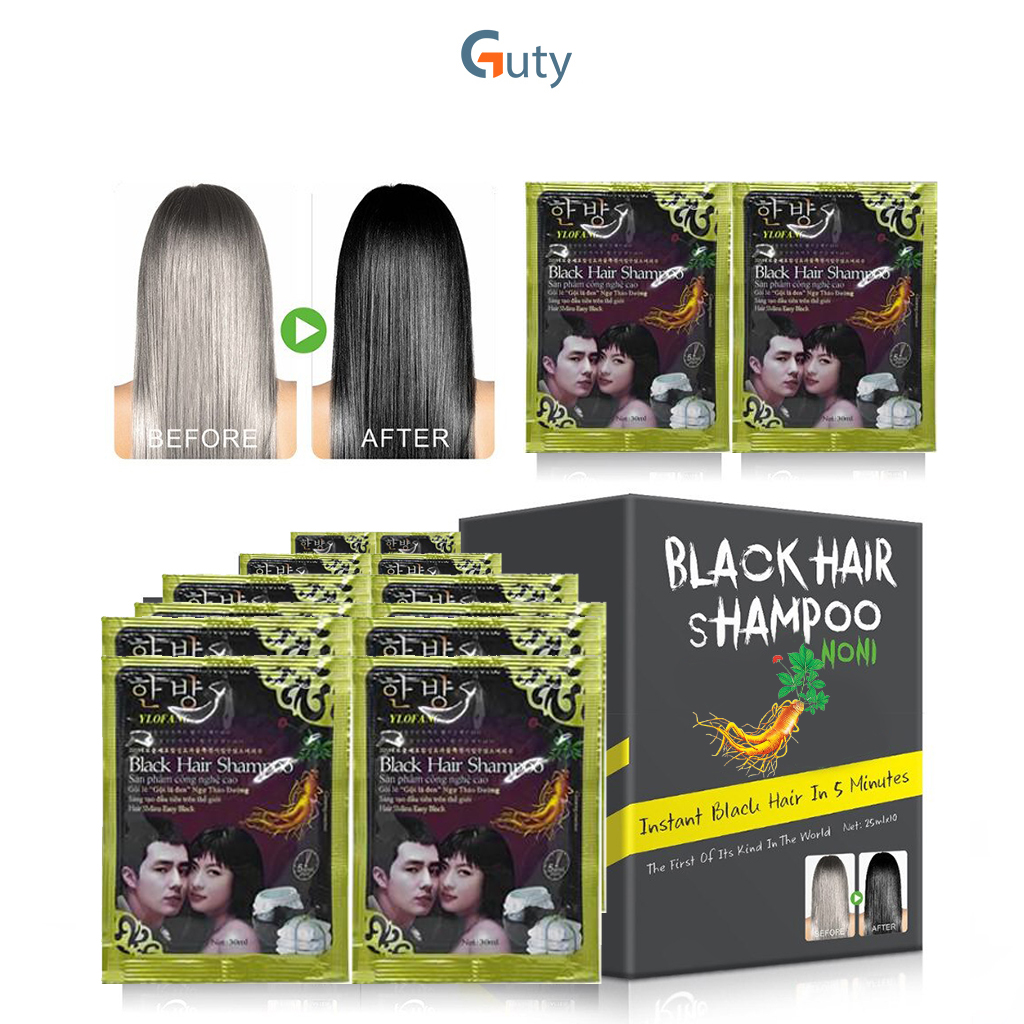 Gói Dầu Gội Nhuộm Đen Tóc Black Hair Shampoo Hàn Quốc