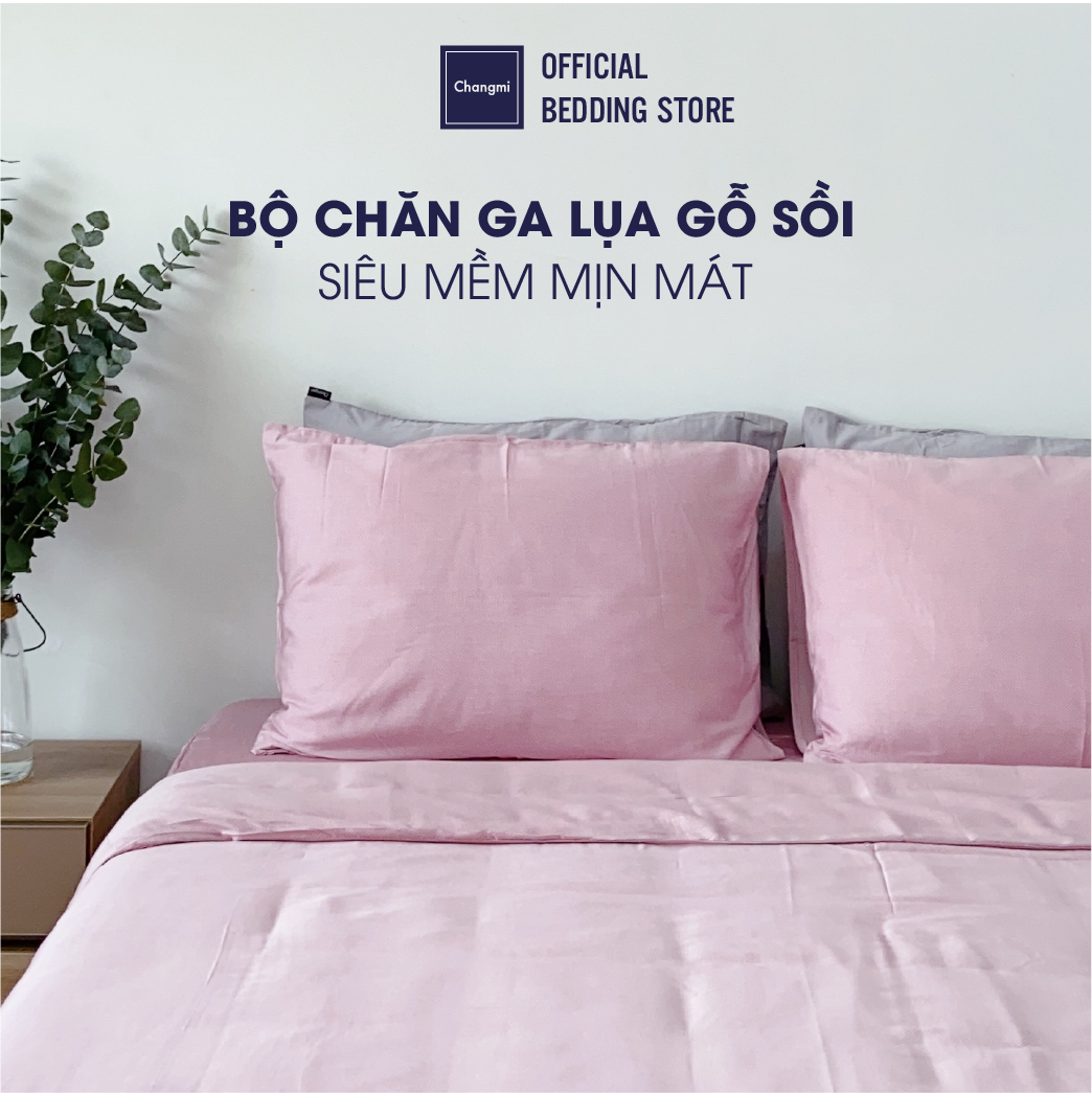 Bộ chăn ga changmi bedding 100% lụa modal từ sợi gỗ sồi tự nhiên - 5 món, 180 x 200 cm