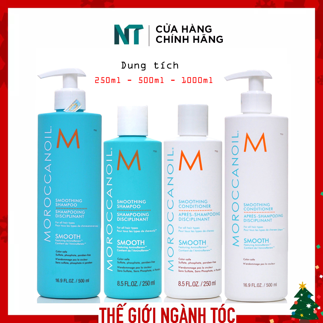 Dầu Gội Xả Moroccanoil Smooth Siêu Mềm Mượt 250ml