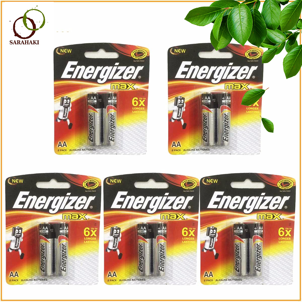 Combo 5 vỉ pin AA Energizer Alkaline chính hãng