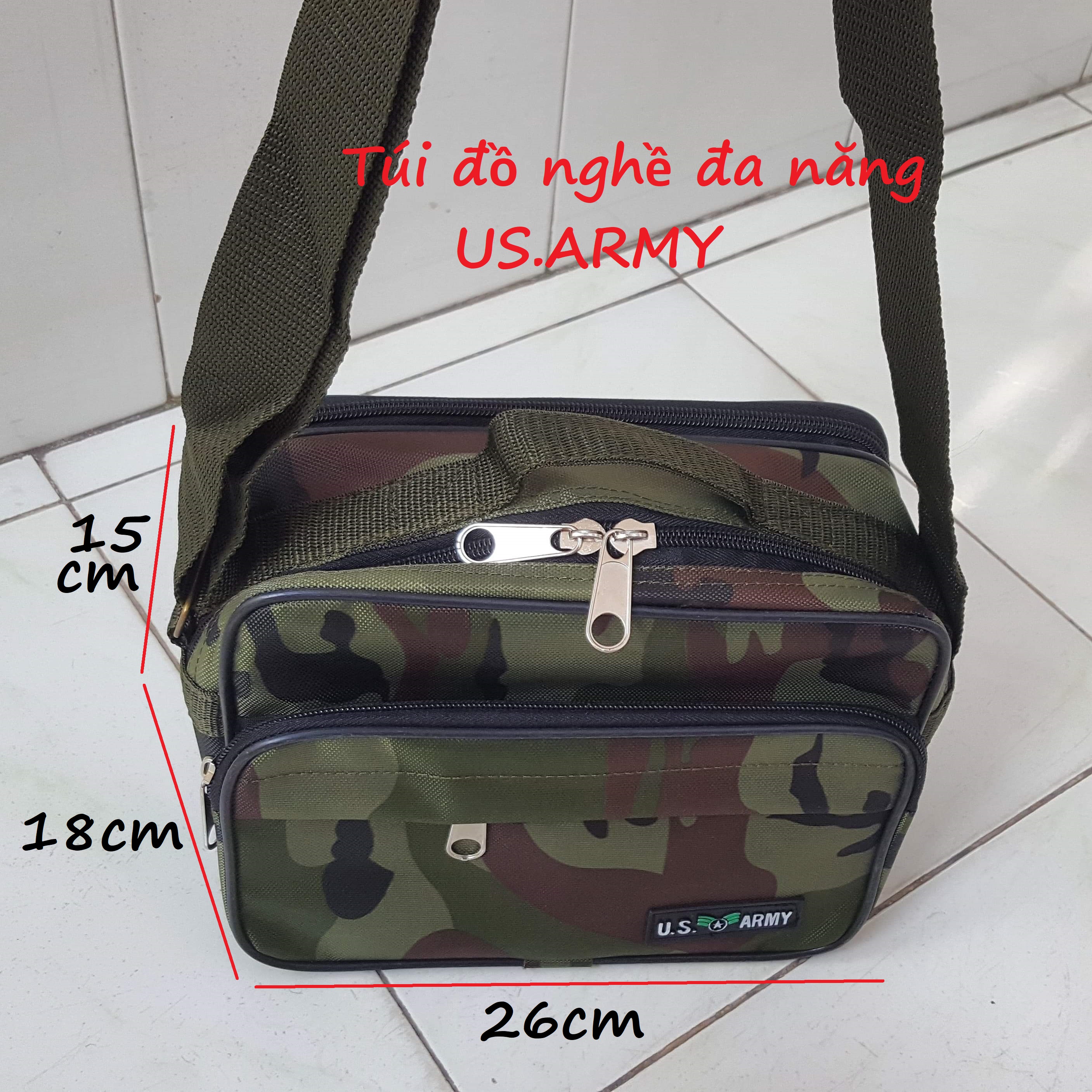 Túi đựng đồ nghề đa năng us.army loại tốt rằn ri hoặc xanh bộ đội