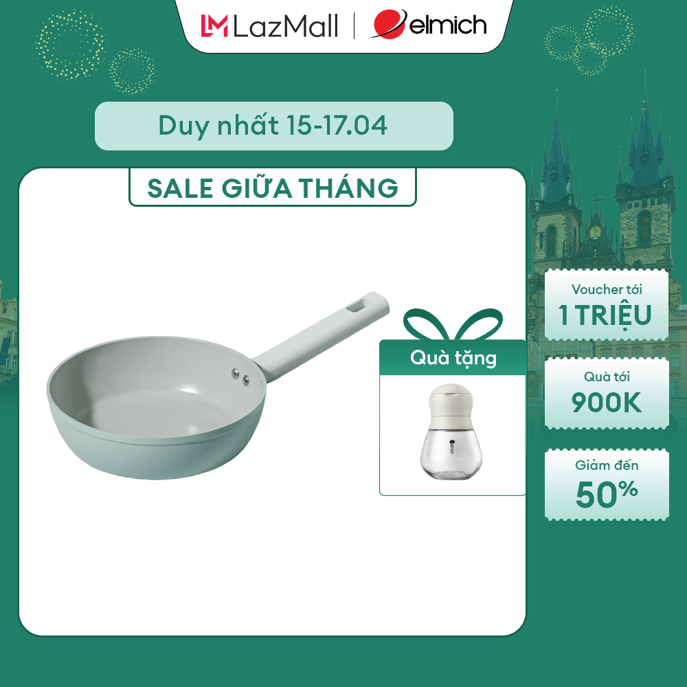 (Tuần lễ SN Elmich)Chảo phủ sứ an toàn Elmich Verona EL-5968SK
