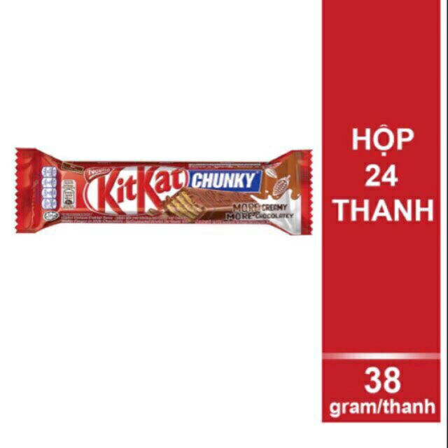 Combo 24 thanh kitkat chunky thanh 38g nesle,socola 10/2023