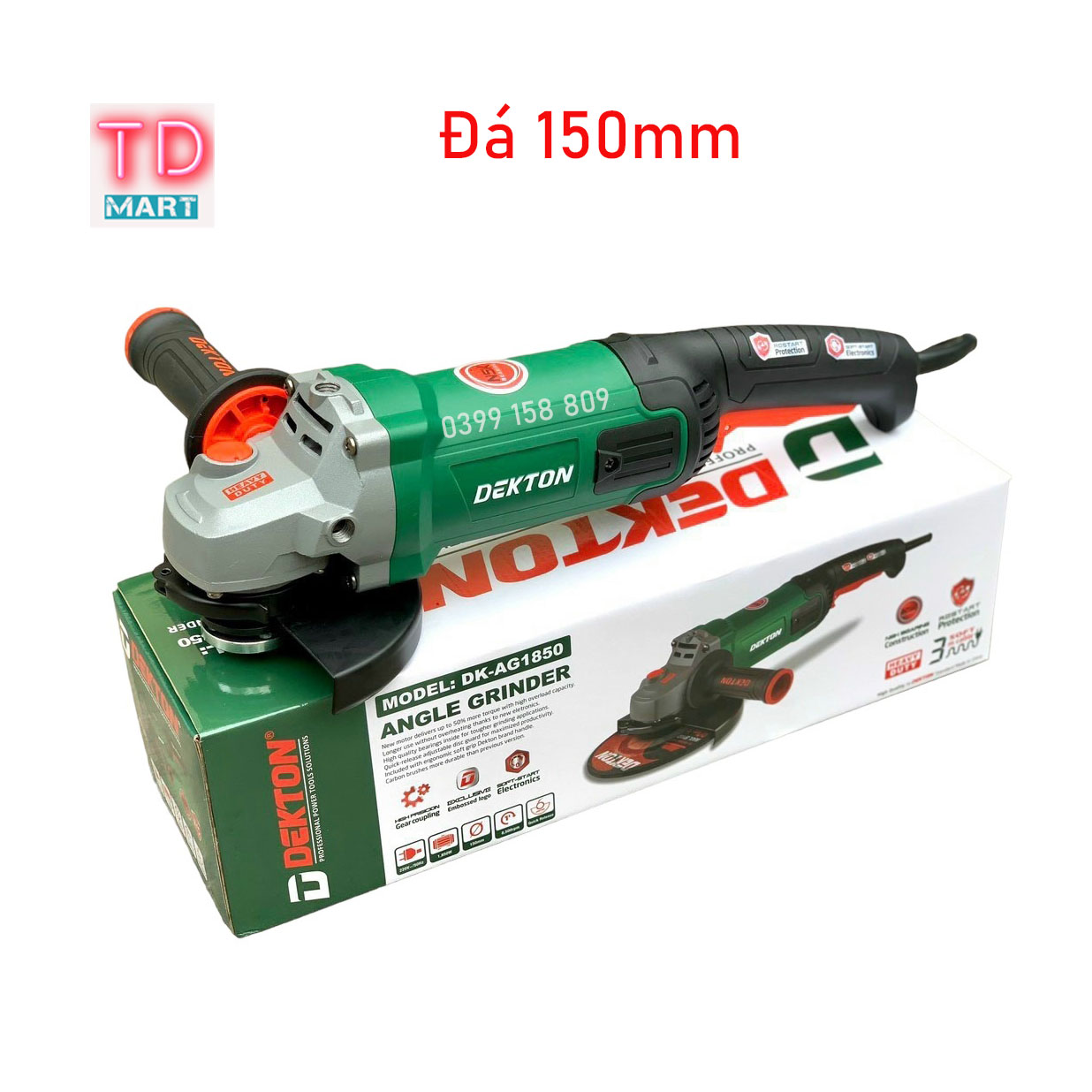 Máy cắt cầm tay đá 150mm dekton dk-ag1850 công suất 1850w cực khủng