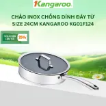 Chảo inox chống dính đáy từ cao cấp size 24cm Kangaroo KG01F124