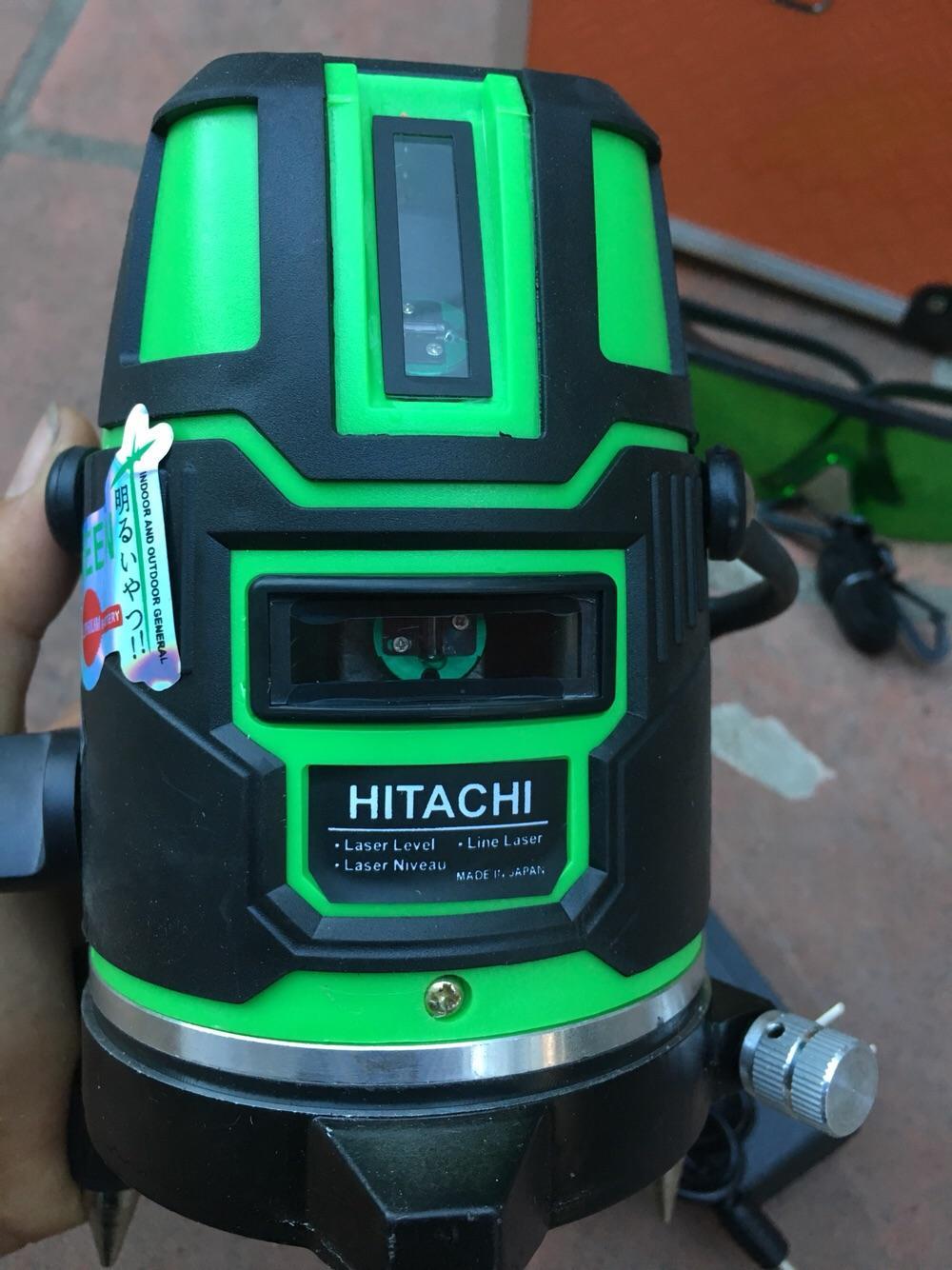 Máy cân mực laser HITACHI 5 tia xanh kèm chân đế- sạc - mbctxr - MÁY CÂN MỰC