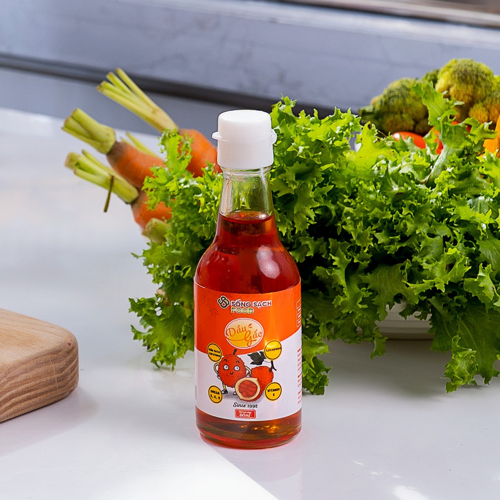 Dầu gấc Sống Sạch Food chai 60ml cho bé ăn dặm