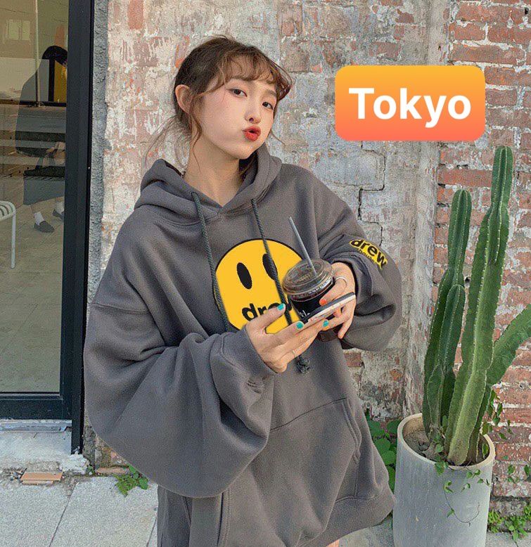 ÁO KHOÁC HOODIE NAM NỮ DREW MẶT VÀNG CHẤT VẢI DÀY PHOM FROM RỘNG CHỐNG LẠNH NẮNG NÓNG ĐÔNG HÈ NHẬT BẢN OSAKA - TOKYO FASHION