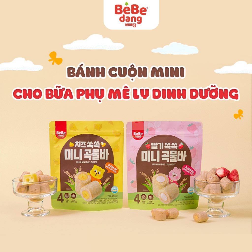 Bánh ăn dặm cho bé dạng cuộn ngũ cốc mini BeBedang thơm ngon giàu dinh dưỡng dành cho bé từ 15M+