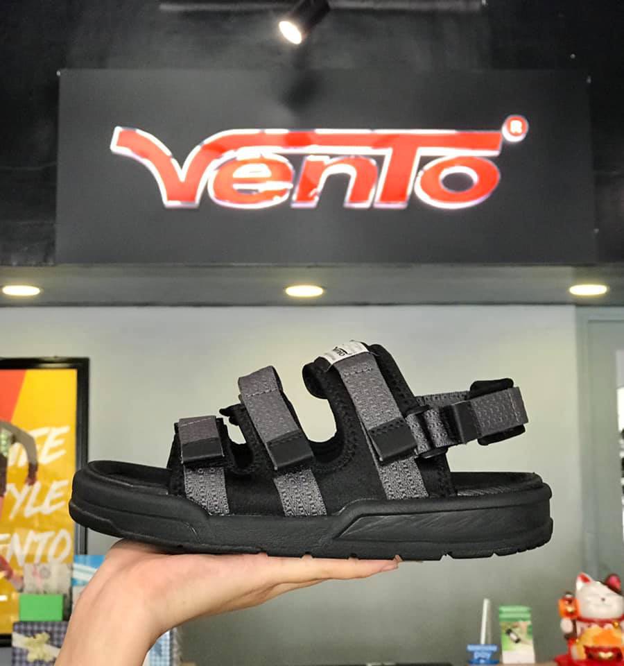 [HCM]Sandal Vento Nam Quai Ngang Màu Đen Tro