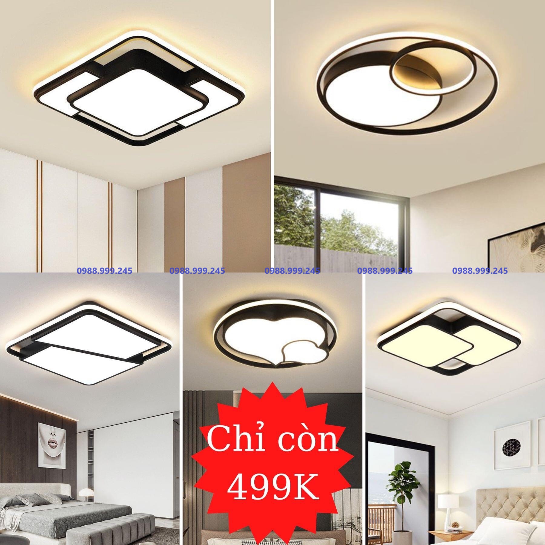 Đèn ốp trần nhiều mẫu hiện đạiđèn led sát trần trang trí phòng khách phòng ngủ thế hệ mới 3 chế độ màu siêu sáng