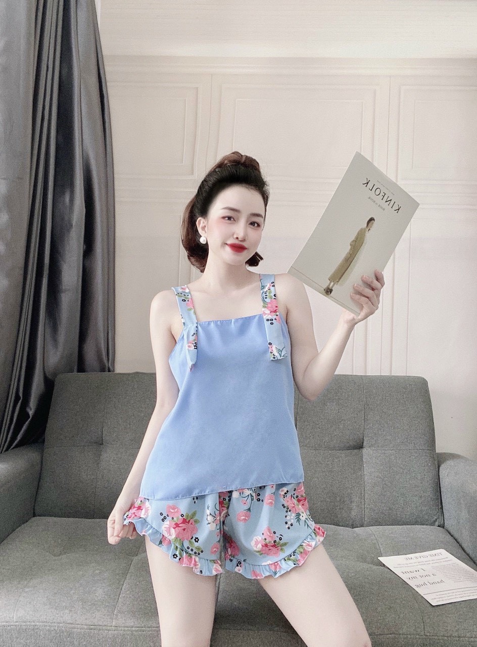 Bộ pizama lụa đùi mặc nhà- nhiều mẫu